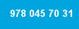 978 045 70 31 978 045 70 31